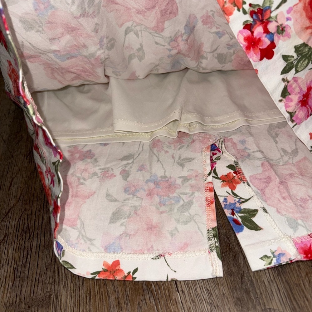 Alya • Strapless Floral Princess Neckline Midi Dress - Picture 9 of 16